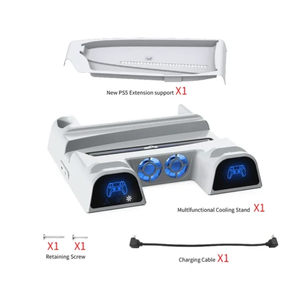 پایه چند منظوره پلی استیشن 5 دابی مدل Multlfunctiona Cooling Stand TP5-3532B فست شارژر