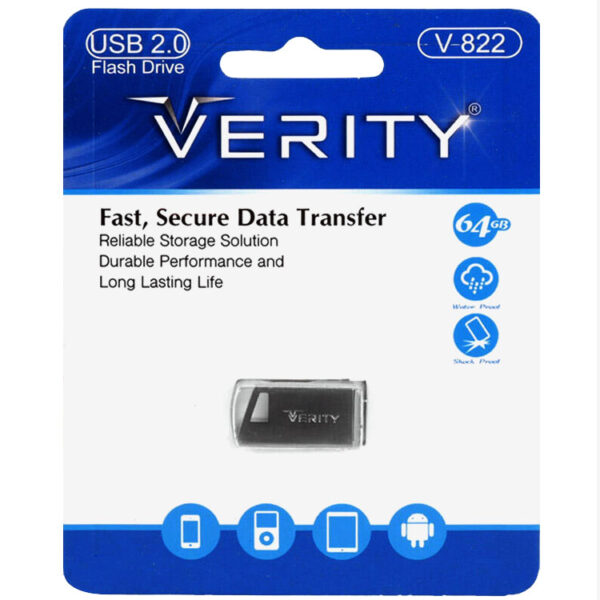 فلش مموری وریتی مدل V822 USB2.0 ظرفیت 64 گیگابایت